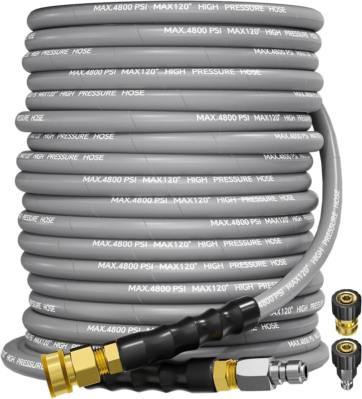 Commercial-Grade 100FT High Pressure Washer Hose with Quick Connect – 4800PSI