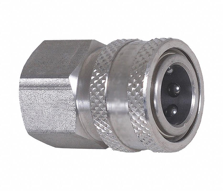 STAINLESS STEEL PRESSURE WASHER GUN HOSE QUICK COUPLING 3/8″ FEMALE PIPE THREAD