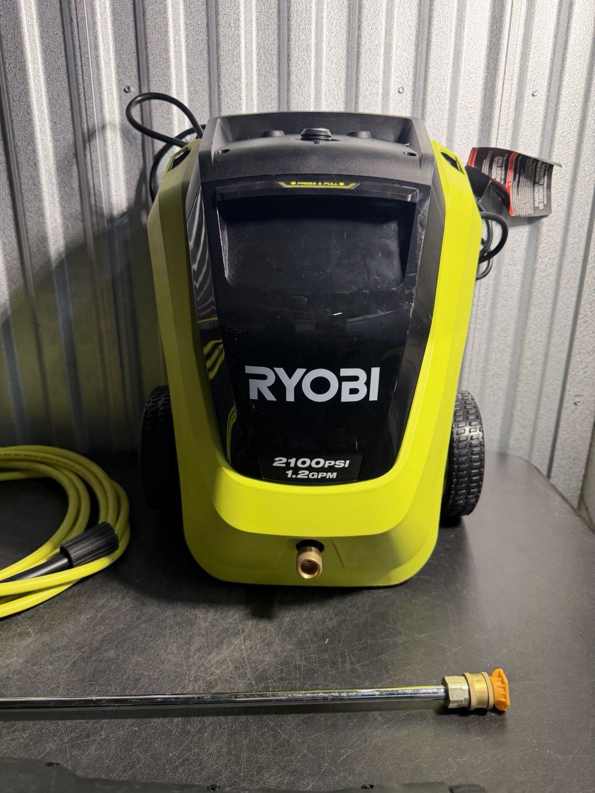 RYOBI RY142012 2100 PSI 1.2 GPM Electric Pressure Washer Tested No Foamer