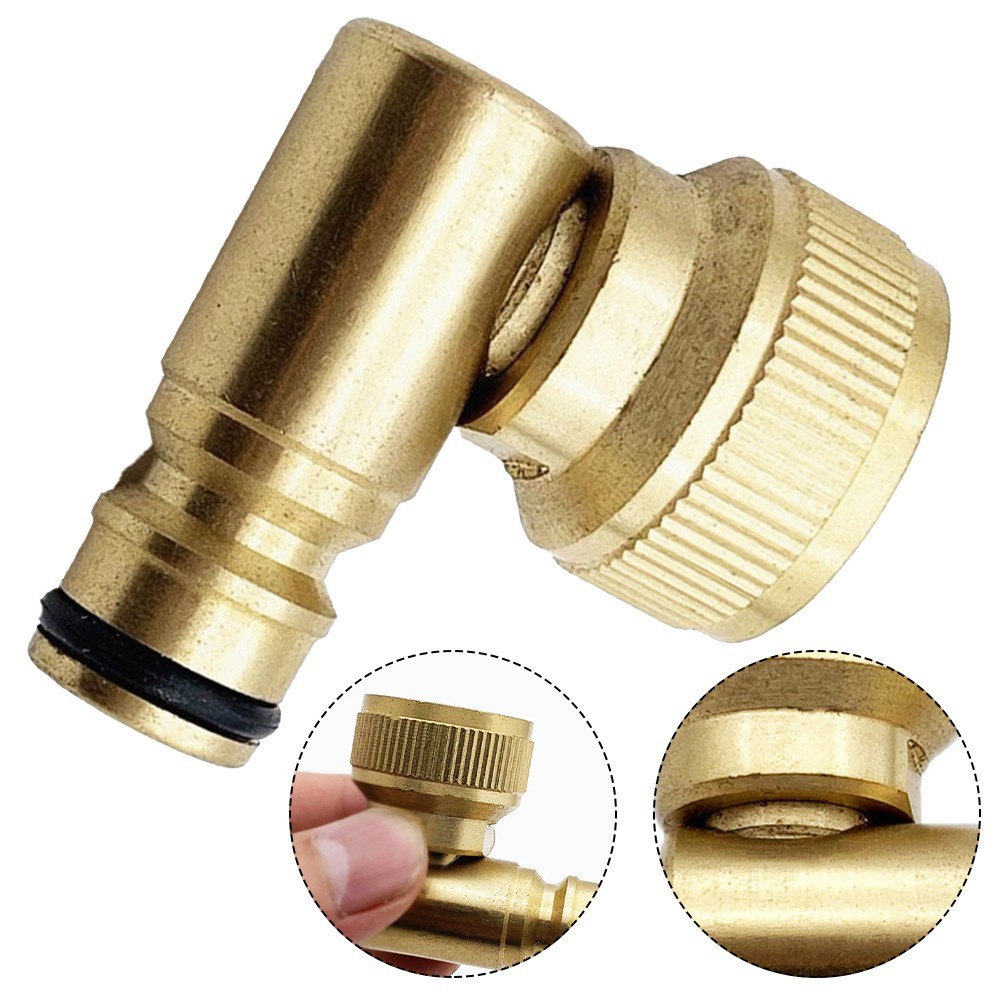 Garden brass 90 degree movable nipple connector Garden hose faucet adapter