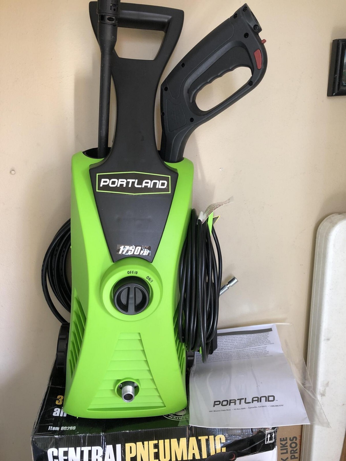 Electric Pressure Washer 1750 PSI 1.3 GPM Cold Water Wheeled Cleaner Corded NEW