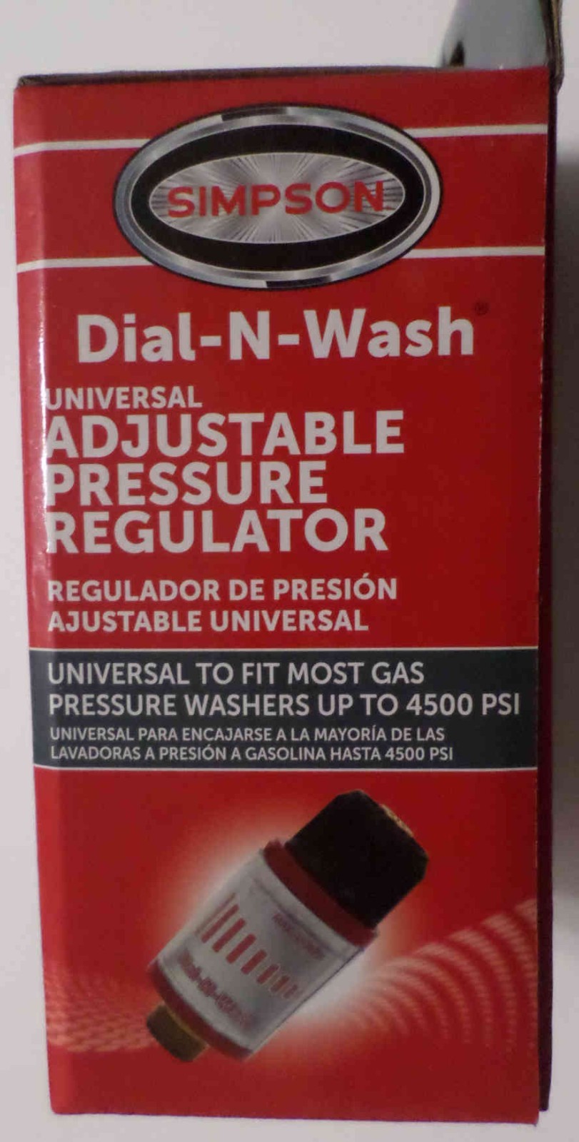 Simpson Dial-N-Wash Adjustable Pressure Regulator-Max 4500PSI-82232-Combo Ship