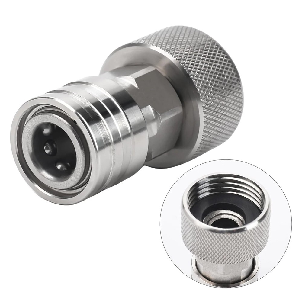 2/4Garden Hose to Pressure Washer Adapter, 3/4″ GHT to 1/4″ Quick Connect Stainl