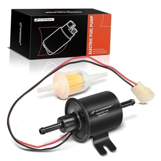 12V Universal Electric Fuel Pump Low Pressure Gas Inline 4-7 PSI HEP-02A with
