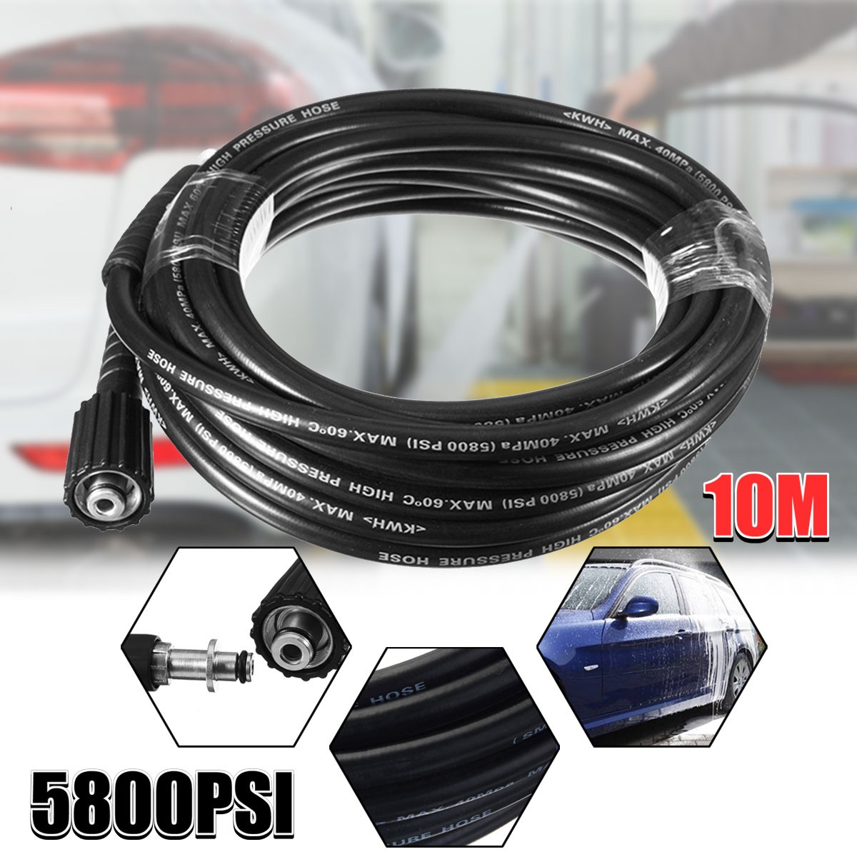 10m High Pressure Washer Extension For Karcher K2 K3 K4 K5 K7 K Series M22