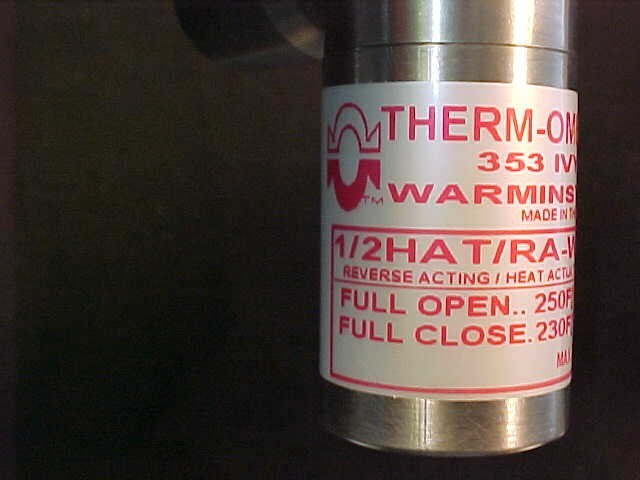 Therm-Omego High Pressure Pressure Washer Thermal Relief Valve NOS 250 °