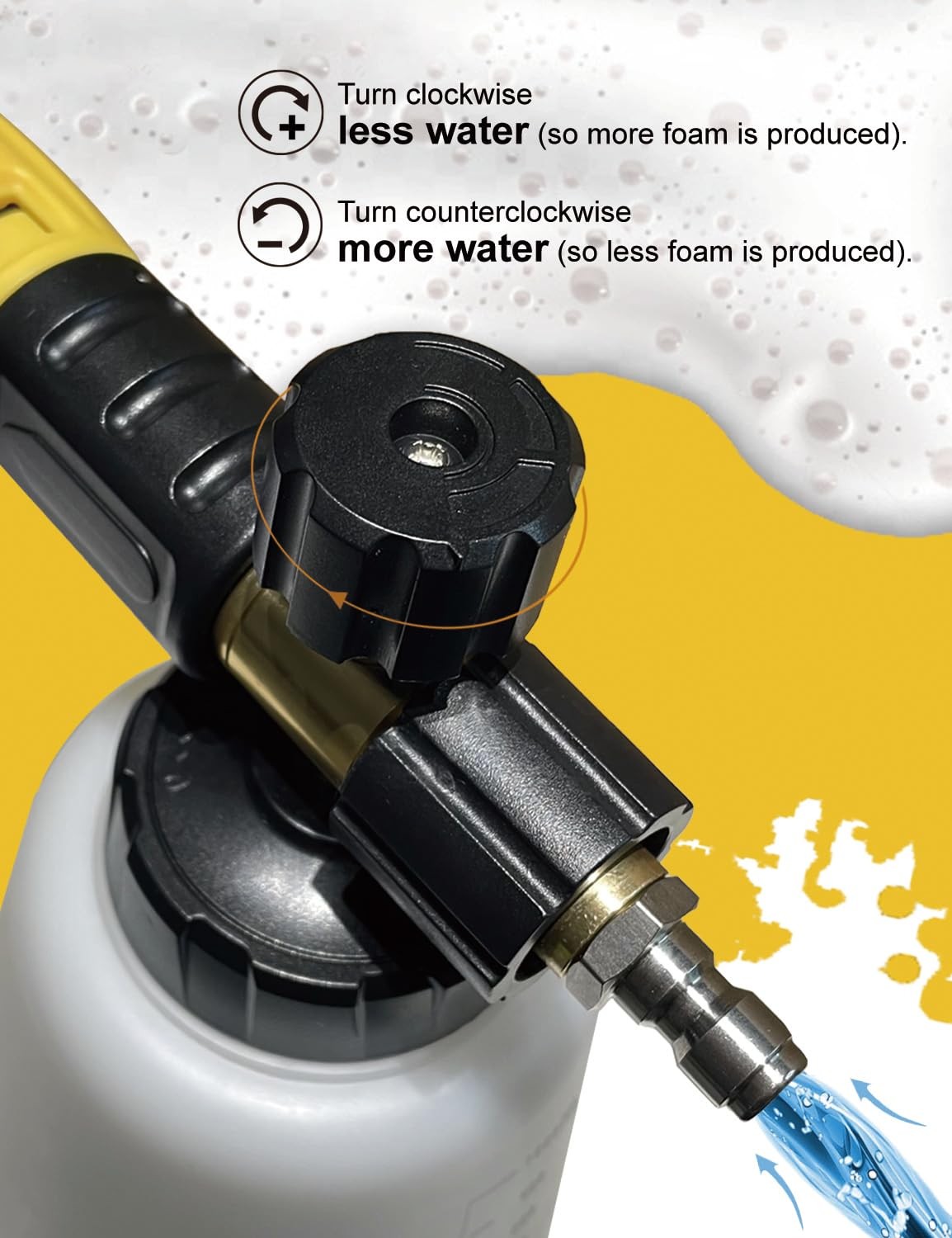 Foam Cannon with Pressure Washer Tips and Nozzle Holder, 4000PSI Car Soap Dis…