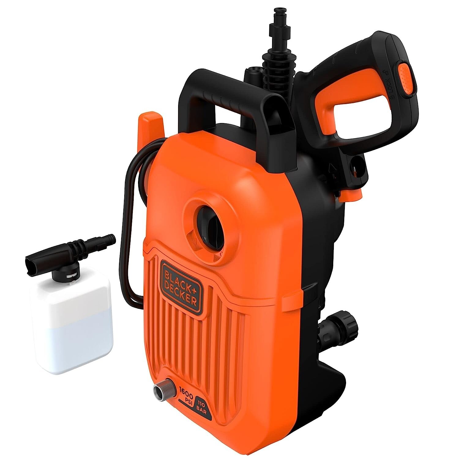 BLACK+DECKER BEPW1600-IN 1300W 1600 PSI 110 Bar Pressure Washer for Car wash