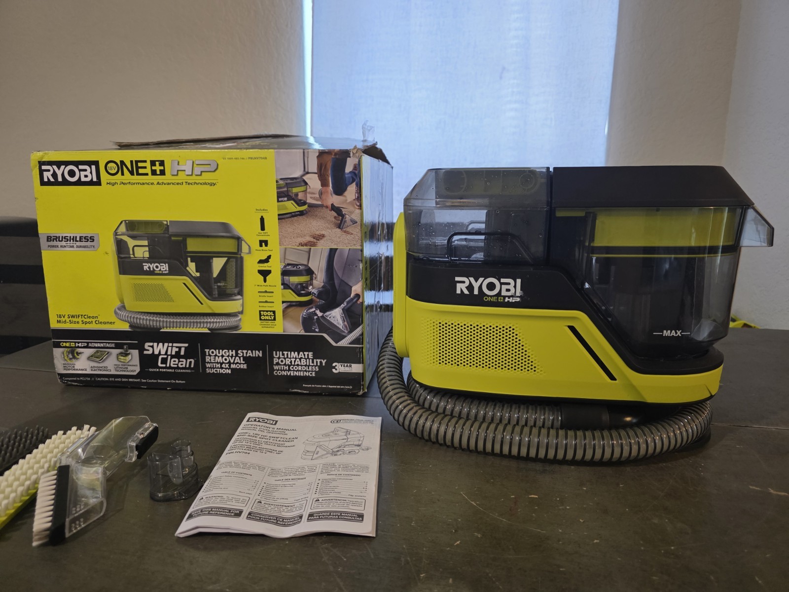 RYOBI HP 18V Brushless Cordless SWIFTClean Mid-Size Spot Cleaner (Tool Only)