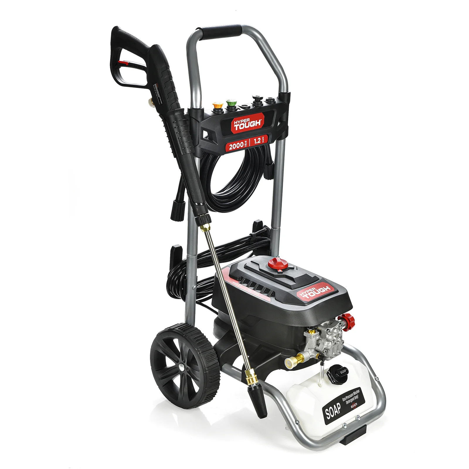 ELECTRIC PRESSURE POWER WASHER 2000 PSI at 1.2 GPM 120 V 60HZ 1800W Cold Water