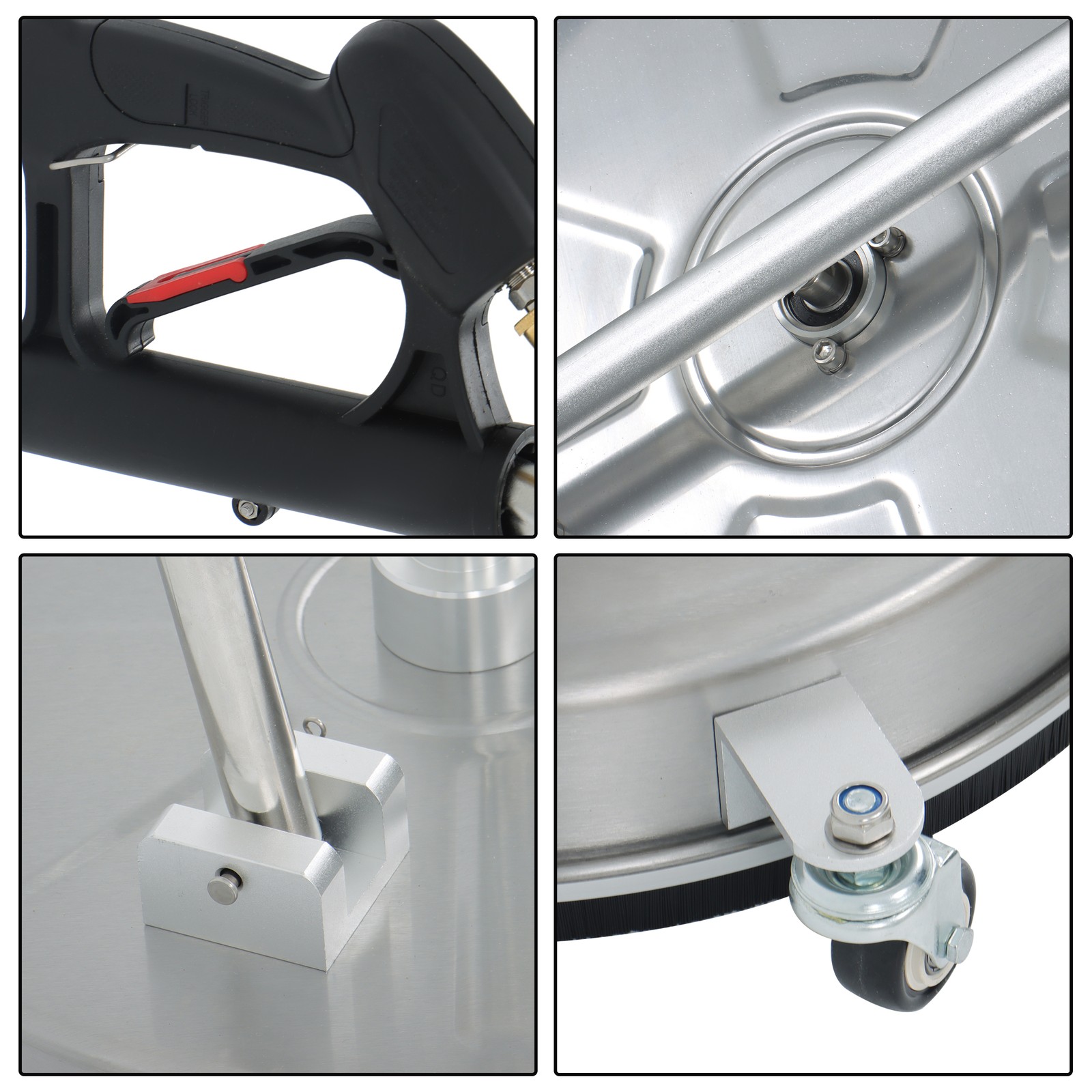 18Inch Pressure Washer Surface Cleaner W/ Handles & Wheels Quick Connect