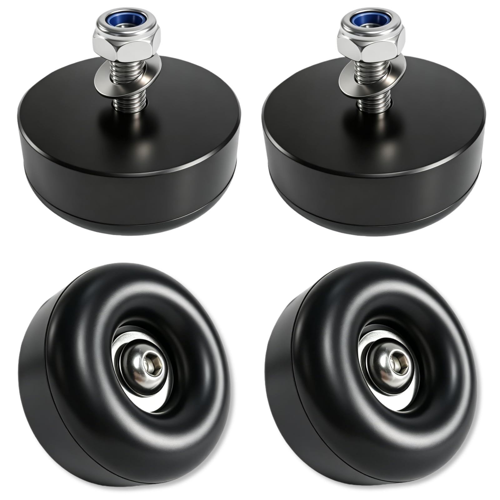 4-Pack Heavy Duty Anti-Vibration Rubber Feet & Bumpers – 1″x2.5″ Shock Absorbers