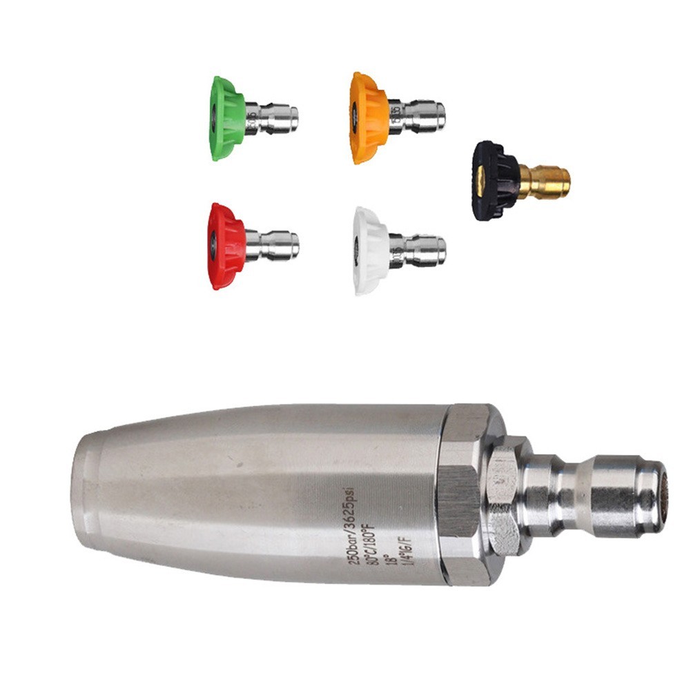 304 SS Turbo Nozzle 35mm for Pressure Washer 360 Rotation 3625 PSI Spray