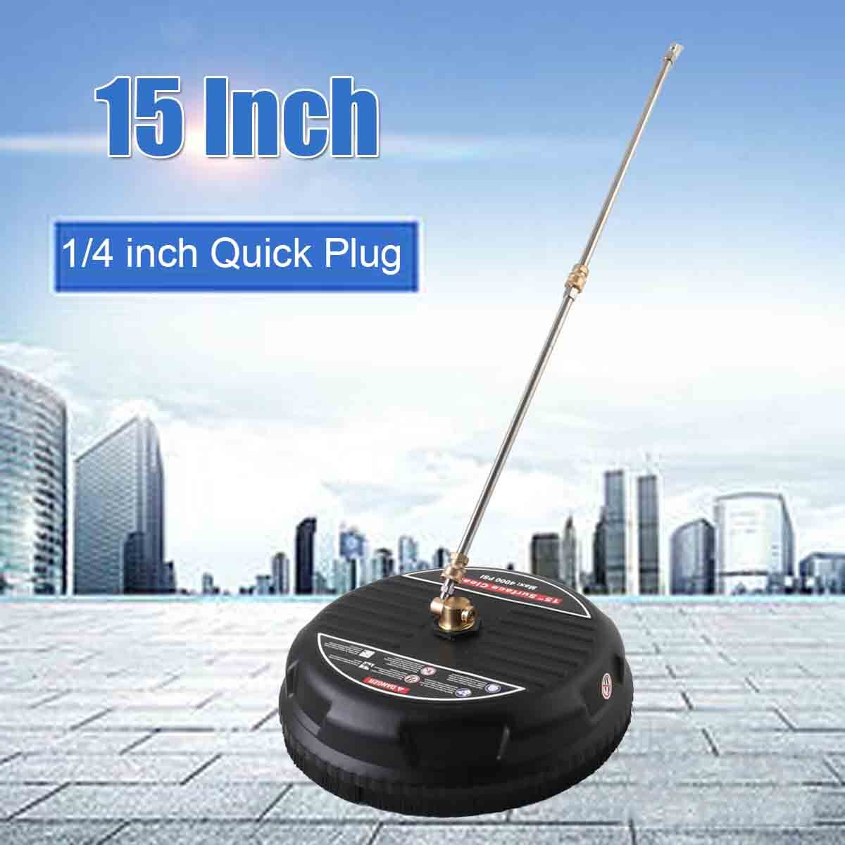 15″ Flat Surface Cleaner 4000PSI Water Pressure Washer with 2 Extension Rods