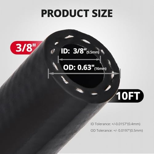 3/8″ Transmission Cooler Hose 10FT, SAE J1532 250 PSI Power Steering 3/8 10FT