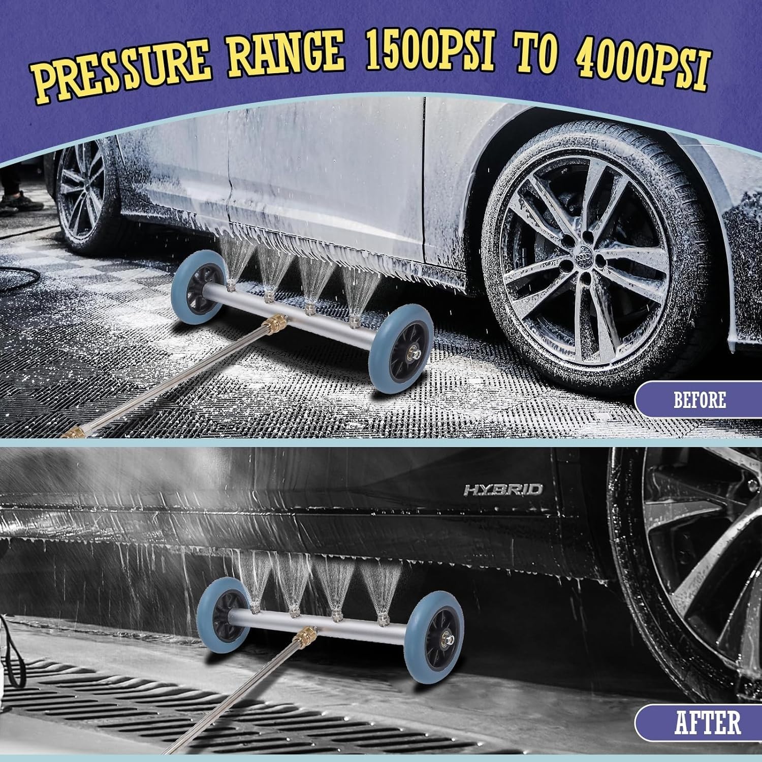16 Inch Undercarriage Pressure Washer Attachment, Pressure Washer Undercarria…