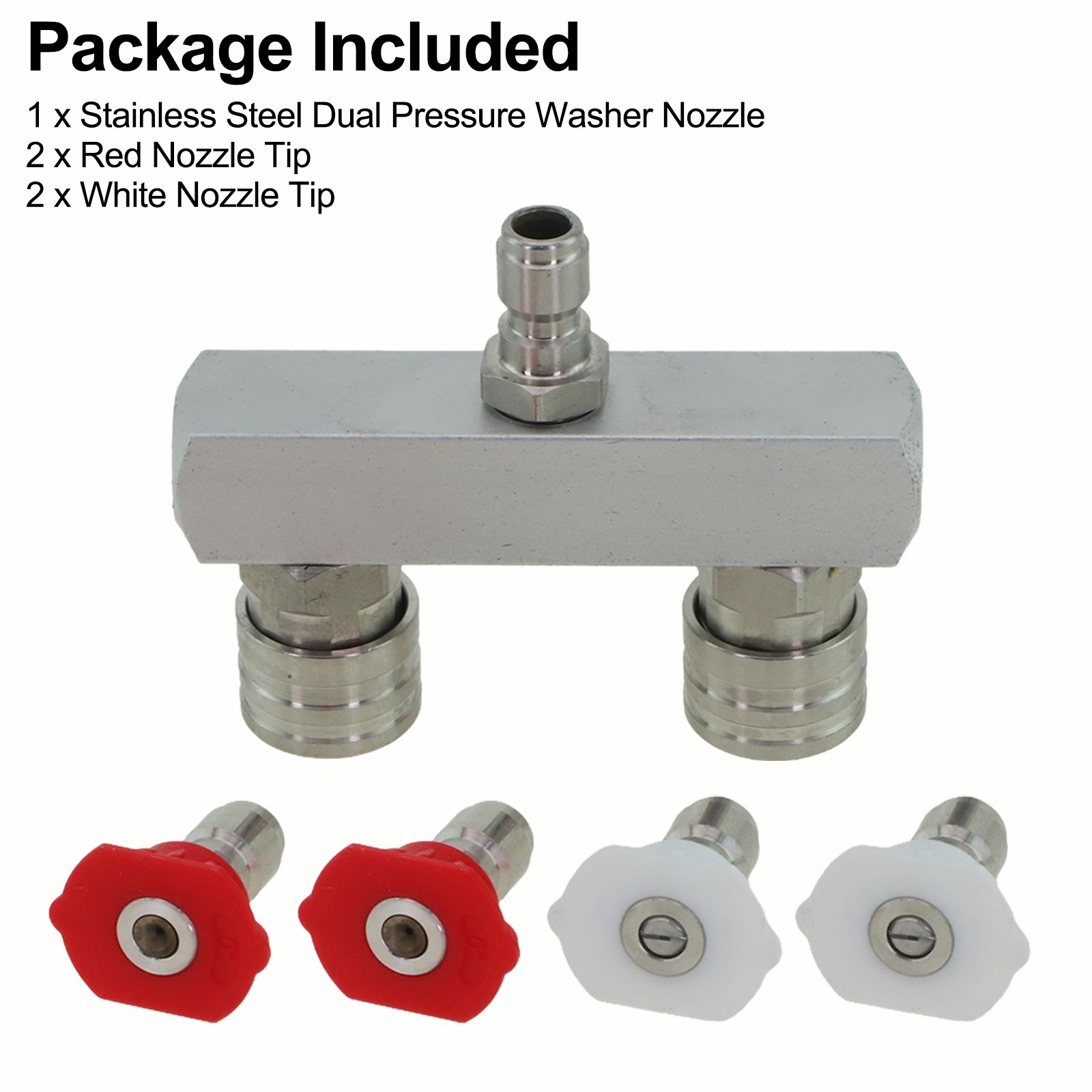 Efficient Cleaning Solution Dual Nozzle Compatible with 5000 PSI Washers