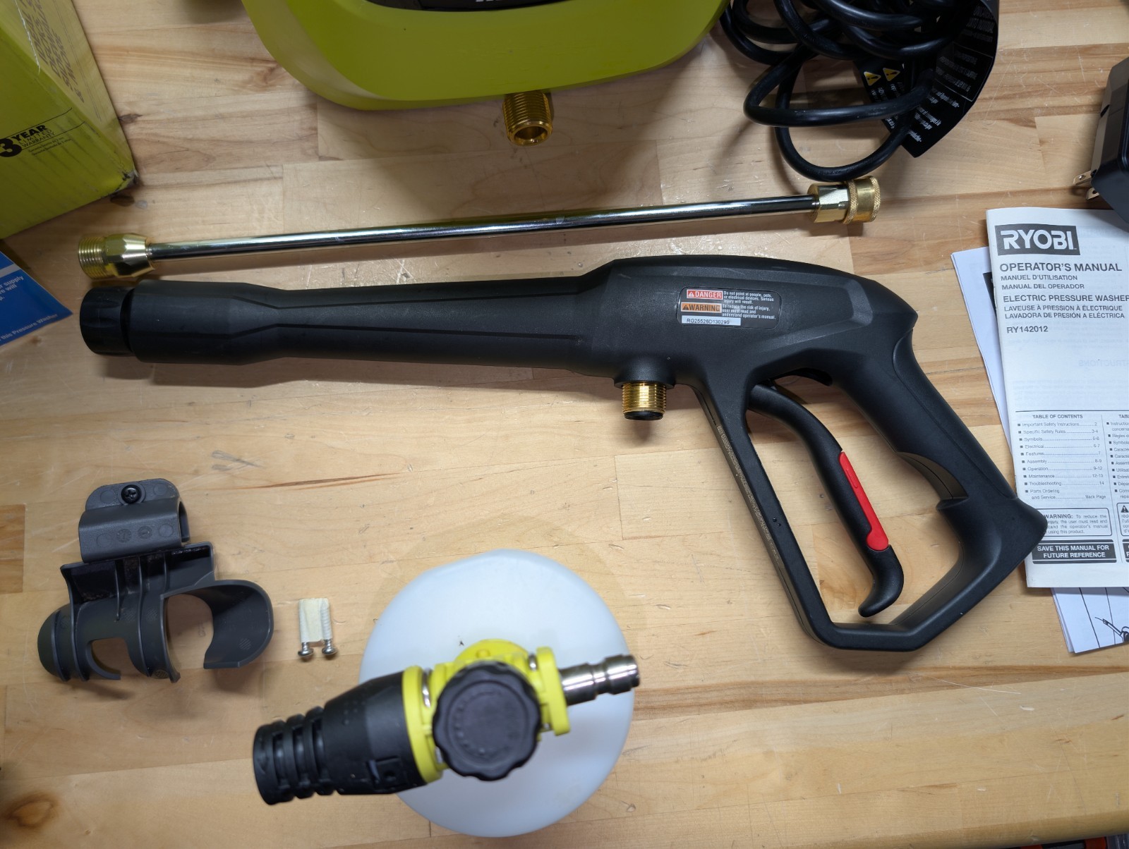 2025 Ryobi RY142012 2100 PSI Corded Electric Pressure Washer with Foamer