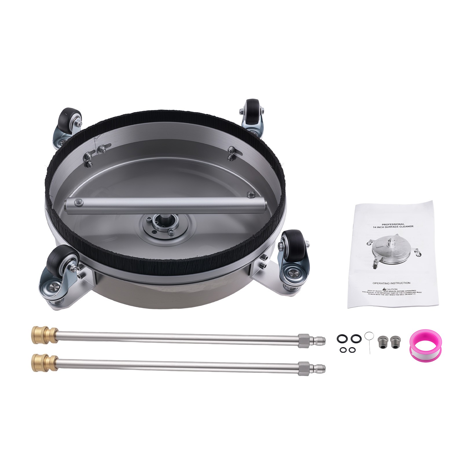14in Surface Cleaner 4200 PSI for Pressure Washer with 4 Wheels & Wands