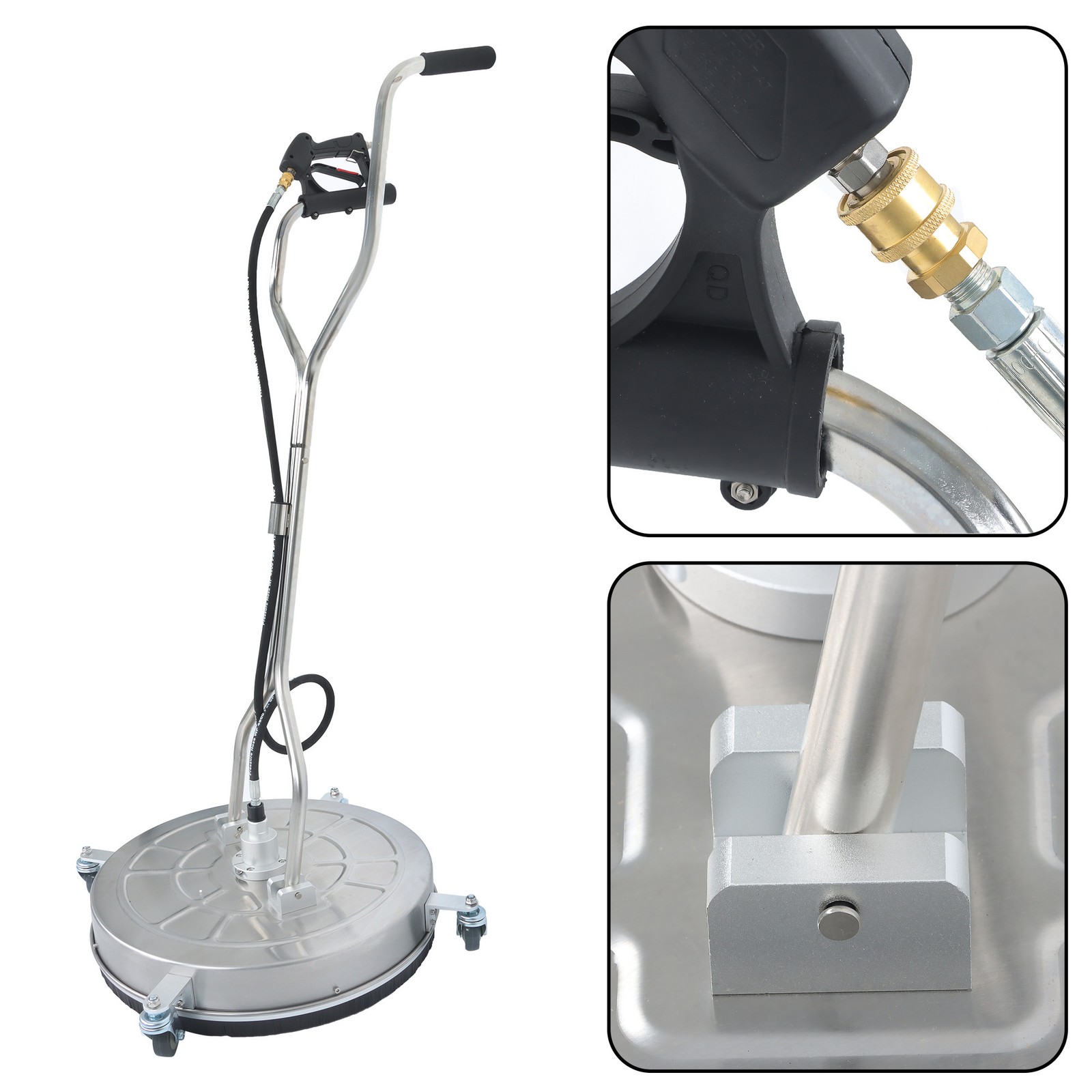 24″ Pressure Washer Surface Cleaner w/ Handles & Wheels Quick Connect us