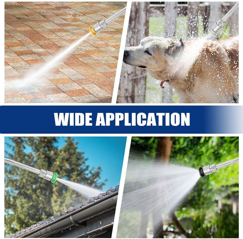 Foam Cannon Dual Connector Accessory Dual-Purpose Switch Spray Gun w/5 Nozzles