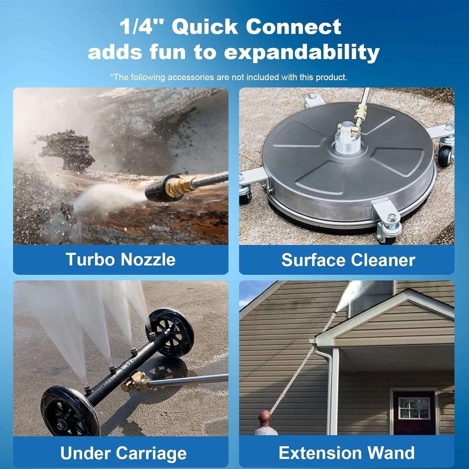 Imdot Pressure Cleaner, Heavy Duty Power Cleaner with Foam Cannon, 4 Nozzle T…