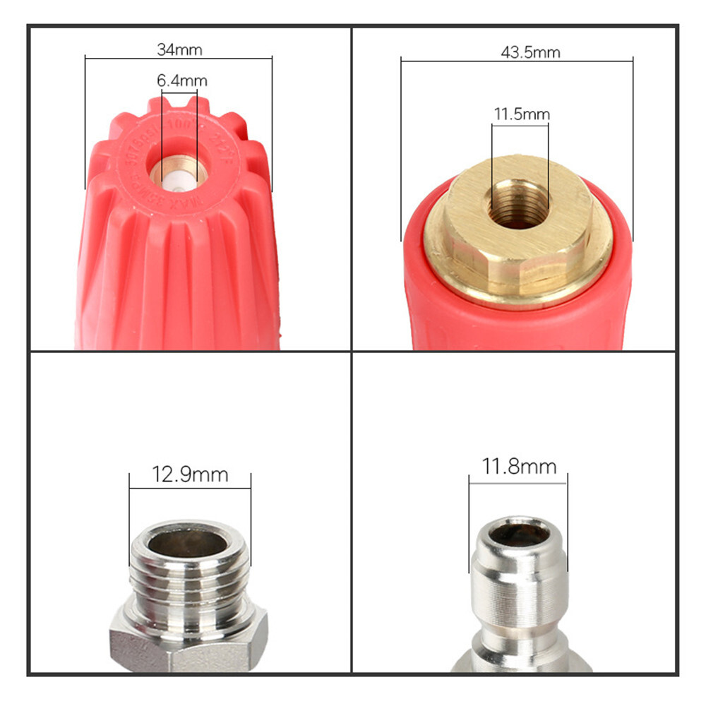 5000PSi high pressure 360 rotary turbo ceramic valve nozzle car washer accessory