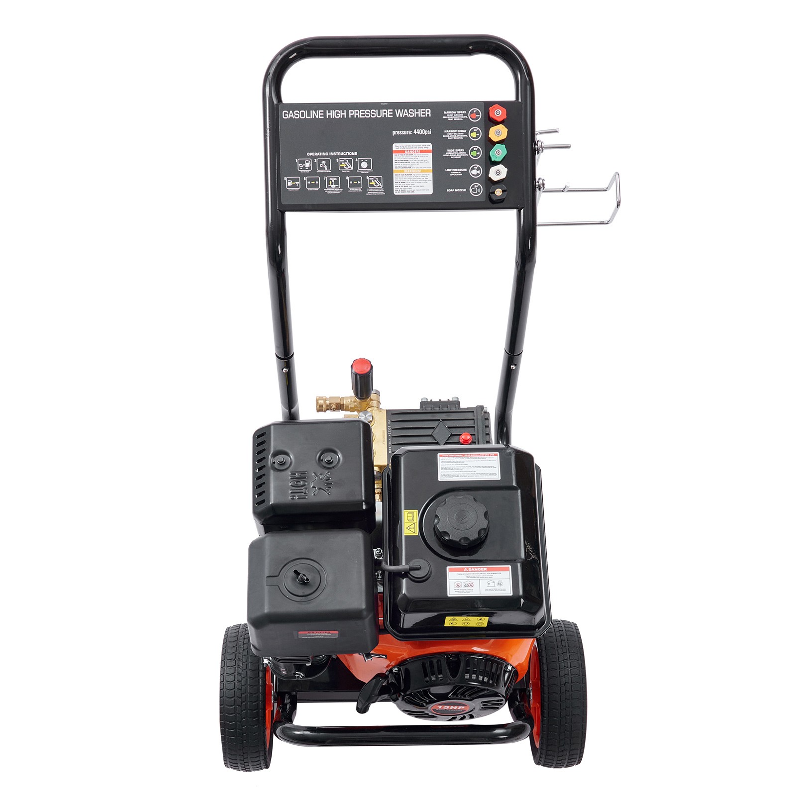VEVOR 4400 PSI 4.0 GPM Cold Water Gas Powered Pressure Washer 390cc 5 Nozzles