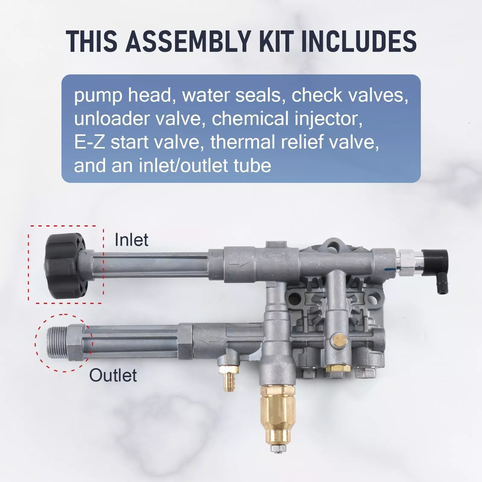 1 Set Complete Pressure Washer Pump Head Assy For RMW2G20, RMW2.2G24 RMW2G23B