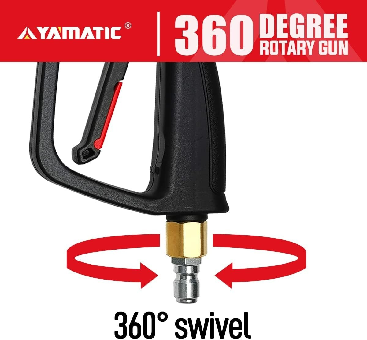 Heavy-Duty Ergonomic Pressure Washer Gun with Extension – MAX 4500 PSI