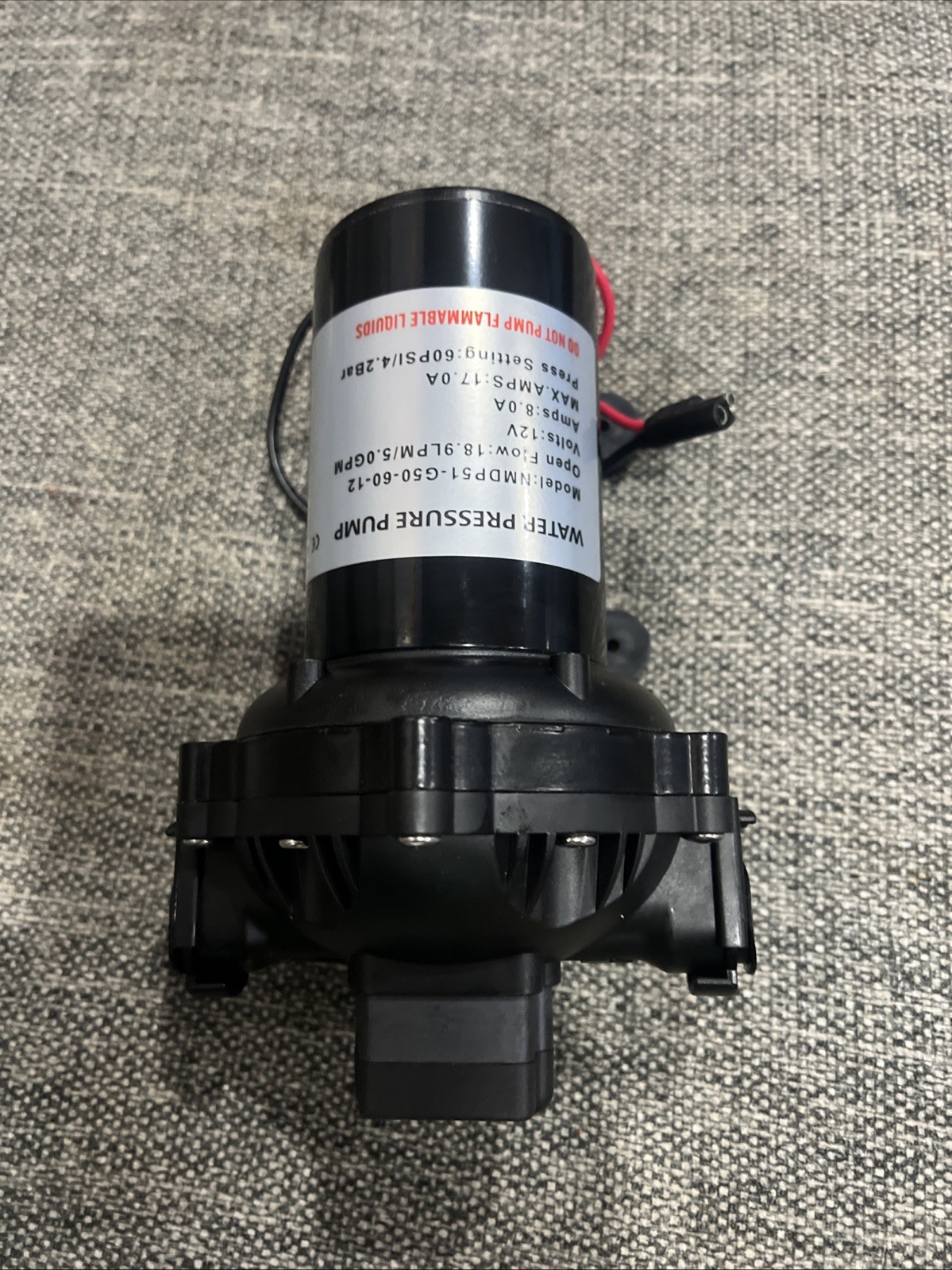 12v Water Pressure Diaphragm Pump 18.9 L/min 5.0 Gpm 60 Psi – Caravan/rv/boat…