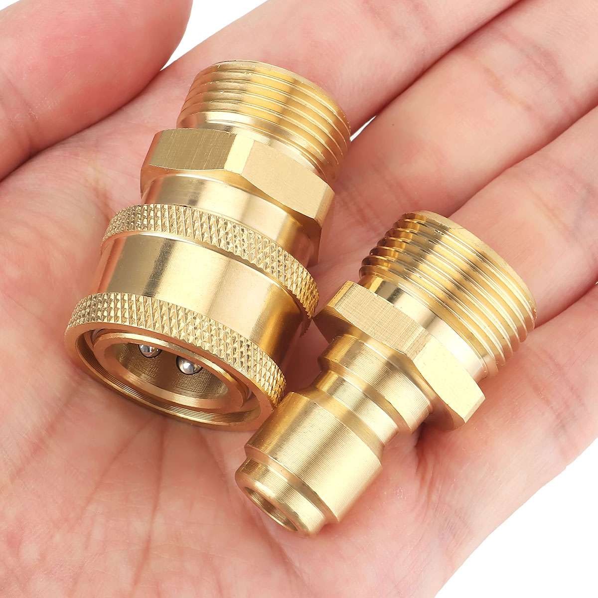3/8″ M22 Brass Pressure Washer Quick Release Connect Fitting Coupling Adapter US