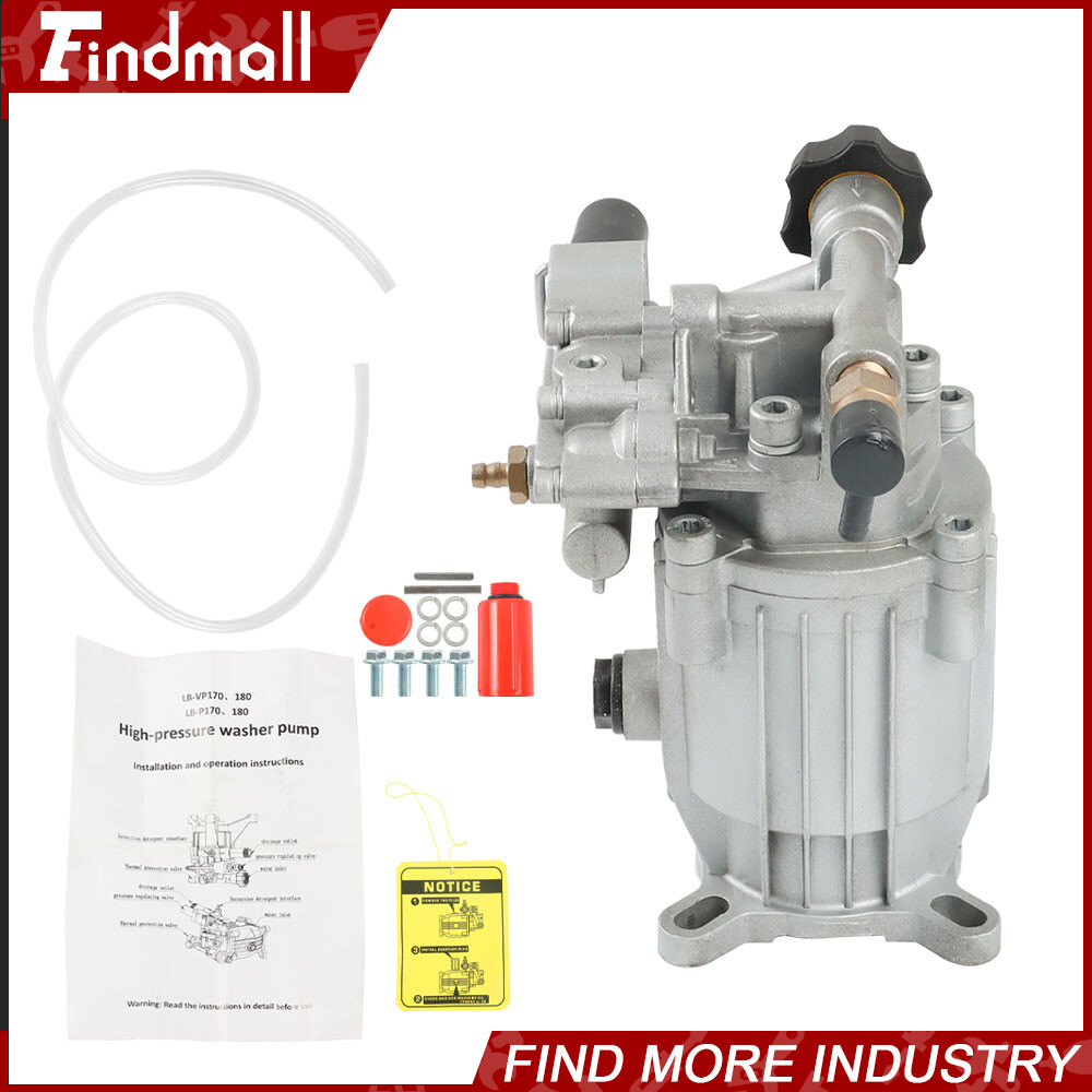 Pressure Washer Pump Horizontal 3/4″Shaft – MAX 3000 PSI 2.5 GPM Oil Sealed
