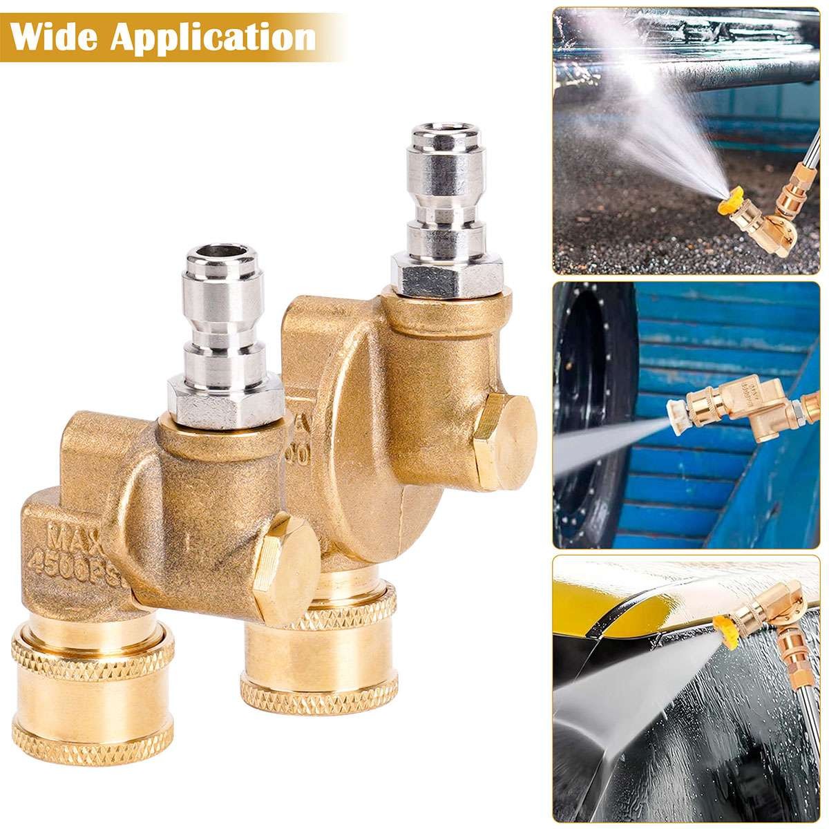 For Pressure Washer 5-Angle 7-Angle 1/4 ” Quick Connect Pivoting Coupler Nozzle