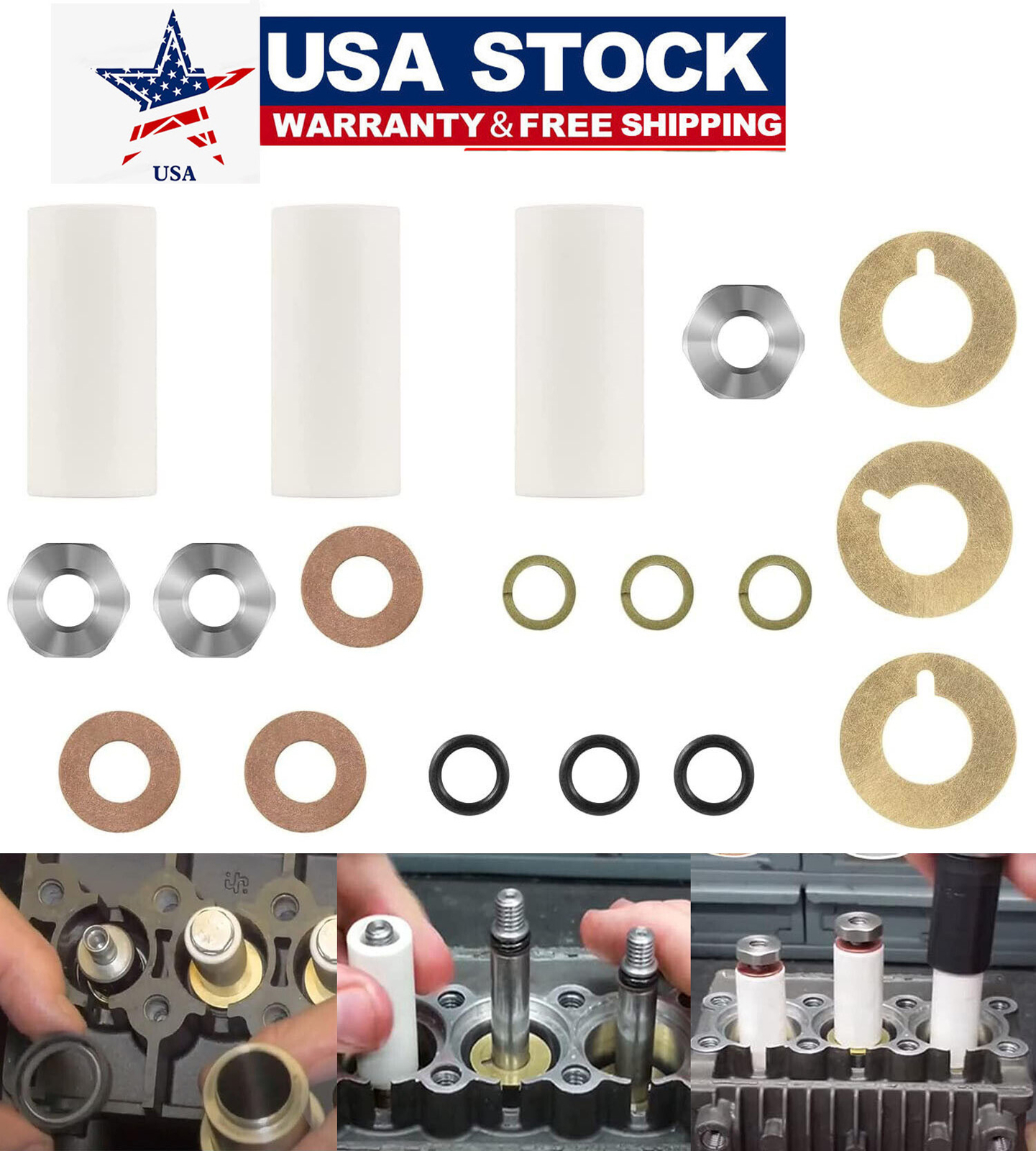AR2546 Piston Kit Ceramic Plunger Repair Kit For Annovi Reverberi RK RKA RKV XRV