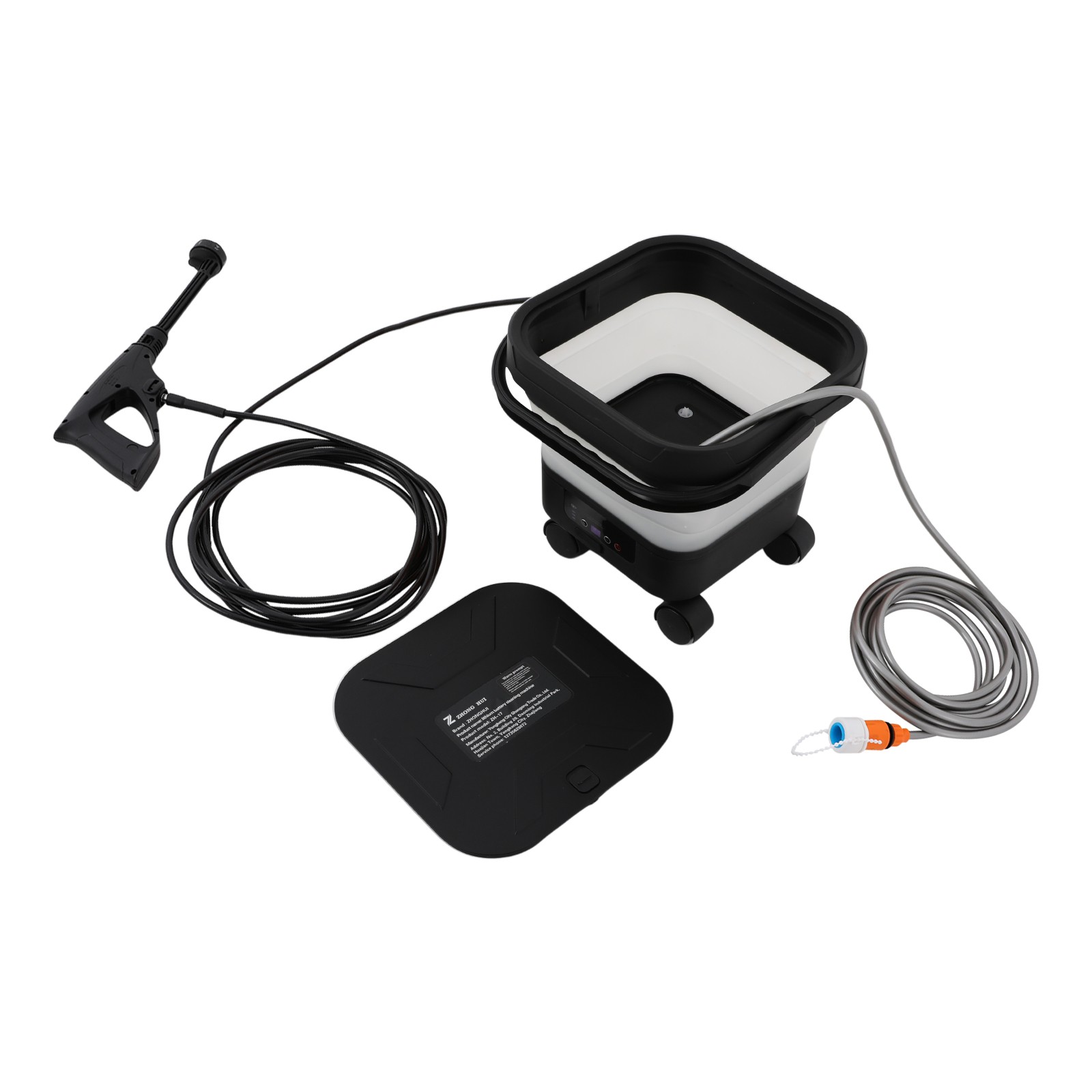 Multifunction Pressure Washer,portable Foldable Sprayer Washer,black + White