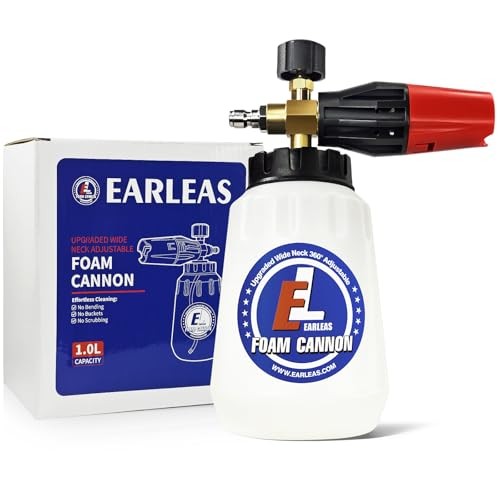Foam Cannon for Pressure Washer, 1 Liter Bottle, 1/4 Inch Quick Connector,