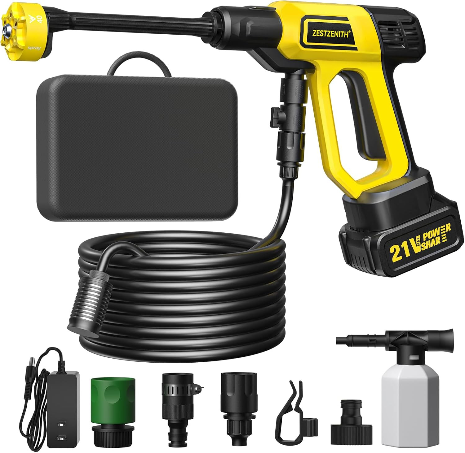 Cordless Pressure Washer Battery Powered, Handheld Cordless Power Washer | 1100
