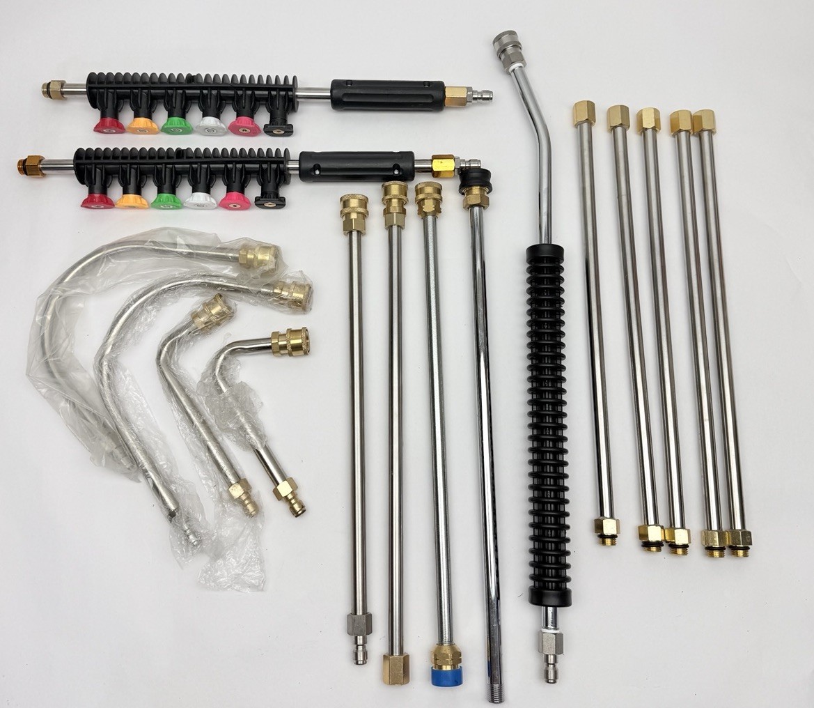Lot of 16 Pcs, Pressure Washer Extension, Nozzles, Tips And More