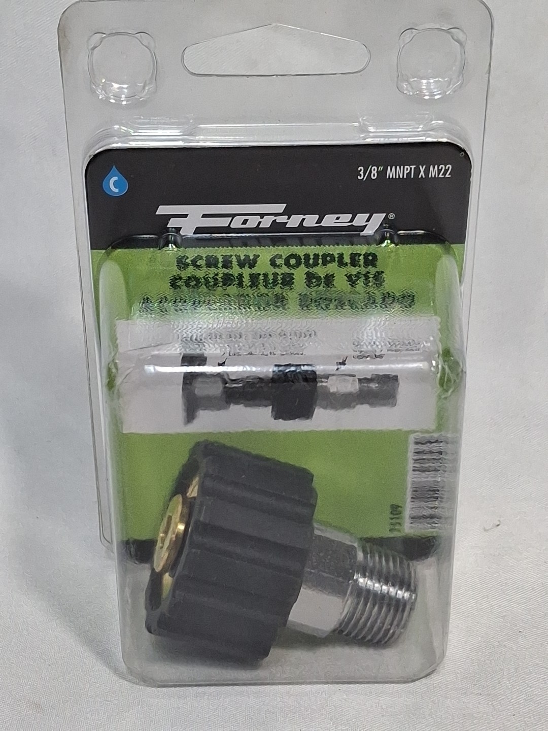 Forney 75109 5800 PSI Female x MNPT Screw Coupling M22 x 3/8 in. Connection