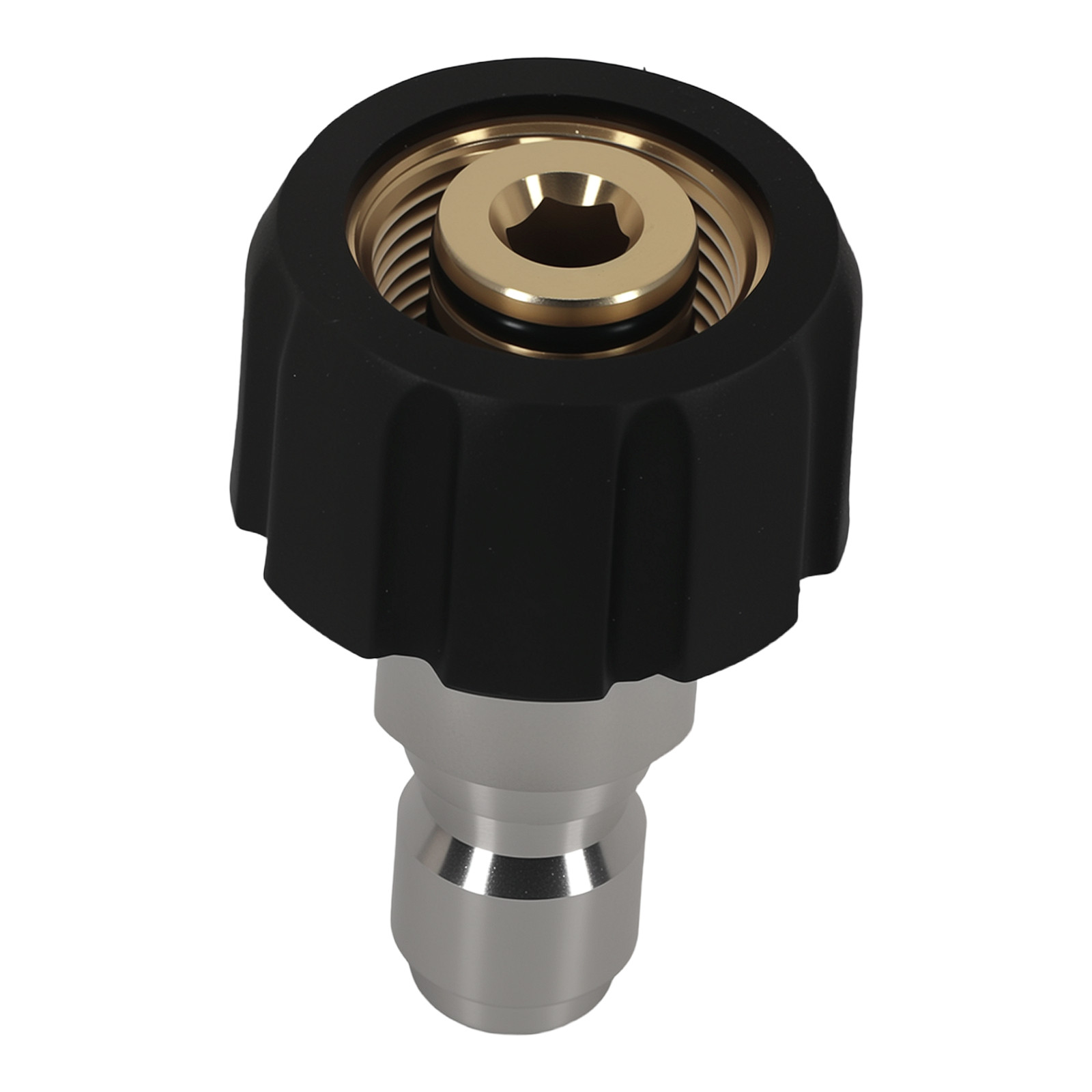 M22-15mm Thread to 3/8″ Quick Connect Pressure Washer Adapter Brass 5000 PSI Set