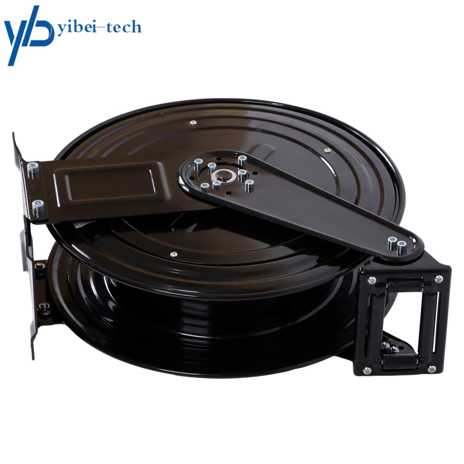 Pressure Washer Hose Reel 50ft with Swivel Arm, 3/8″ NPT Outlet Pipe, 4000 PSI