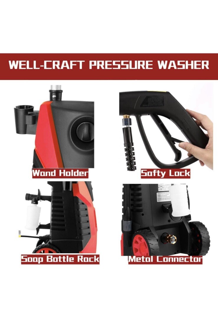 All Power Electric Pressure Washer 2000-PSI 2.2 GPM Cold Water Corded w/ Hose