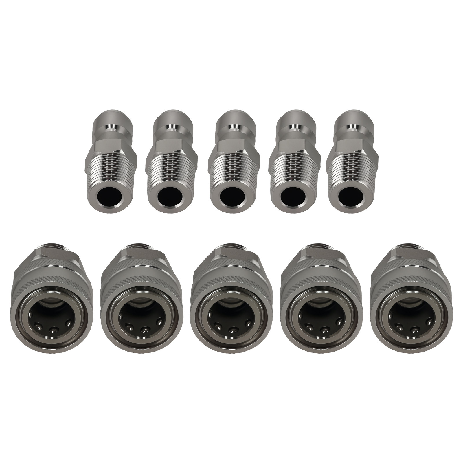 10* 3/8″ NPT Pressure Washer Fitting Quick Connect Adapter Plug Socket Stainless