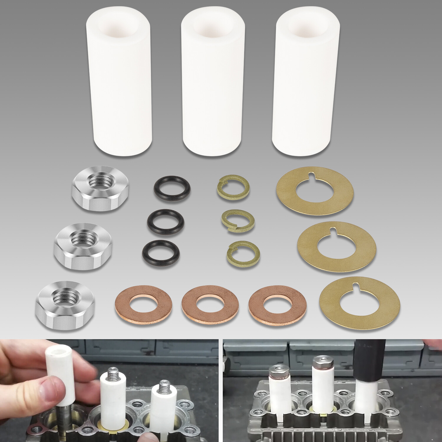 AR2546 18mm Piston Kit Ceramic Plunger Repair Kit for Annovi Reverberi RK RKA
