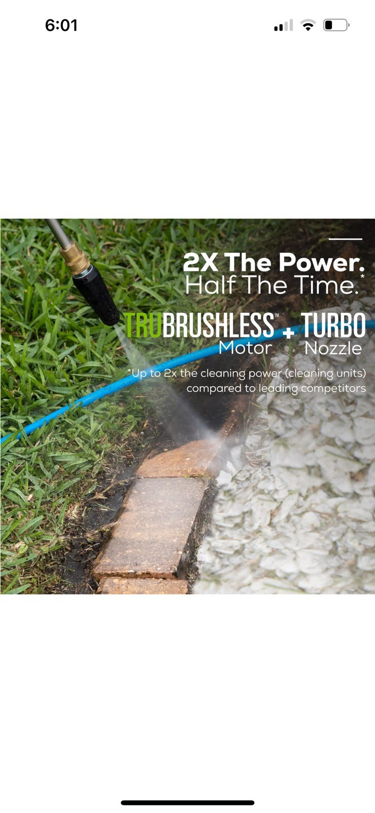 Greenworks Pro 2300 PSI Electric Pressure Washer 25Ft Hose 35Ft Cord 5 Nozzles