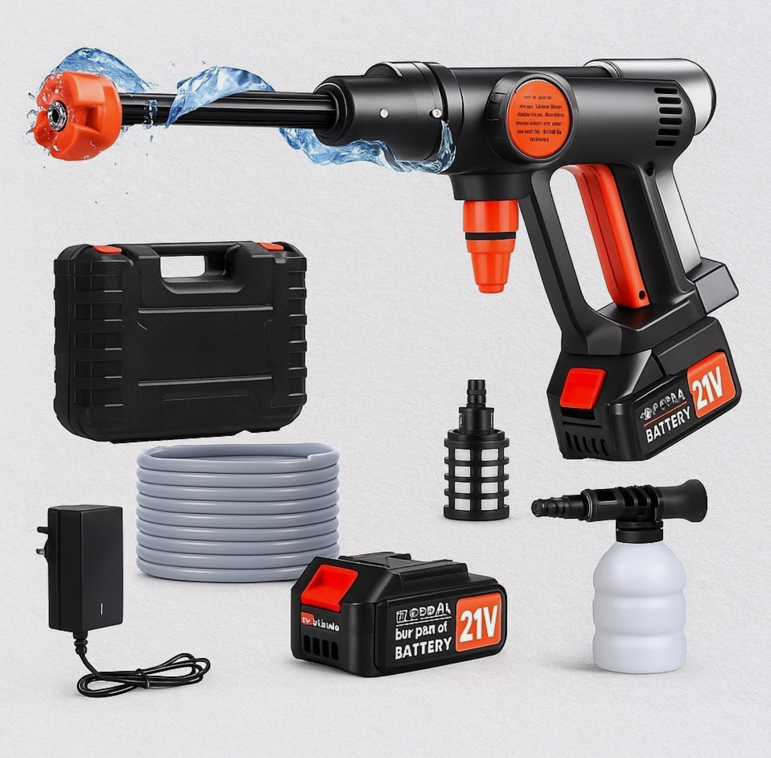 Cordless Pressure Washer Gun 21V 3.0ah RB-005 652Psi/4.5mpa (1 Battery).