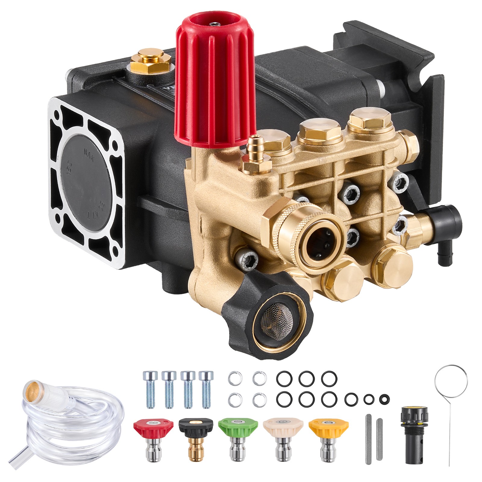 VEVOR Pressure Washer Pump 3/4″ Shaft Horizontal Triplex Plunger 3300 PSI 2.5GPM