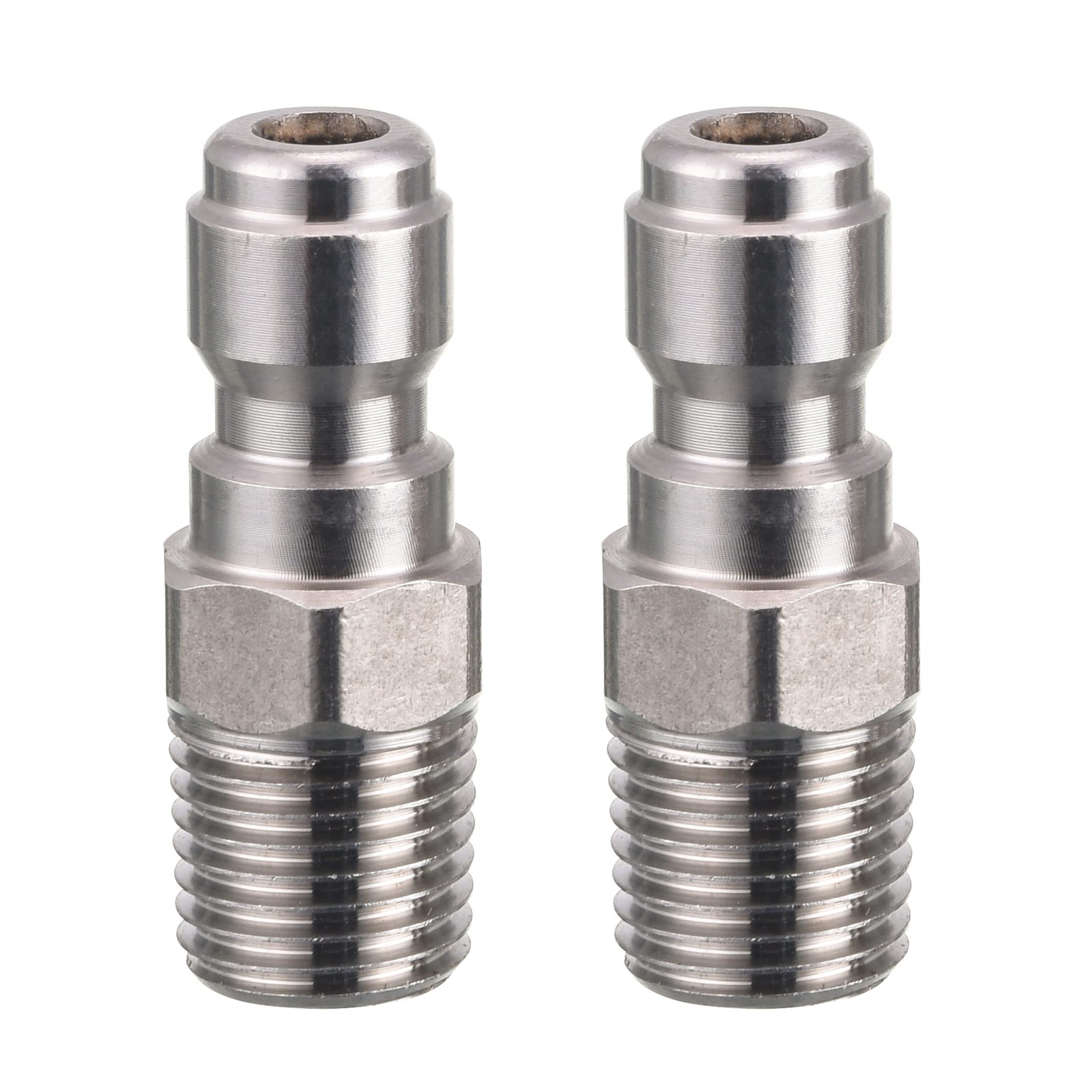 Pressure Washer Couplers, 1/4 Quick Connect Plug, NPT Fitting, 5000 PSI, 2 Pack