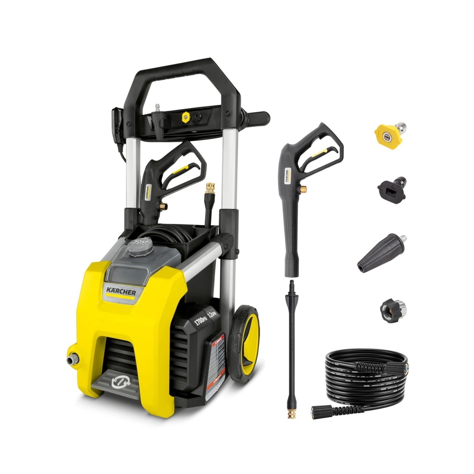 Kärcher Pressure Washer K1700, CETA Certified, 3 Spray Nozzles, Detergent T